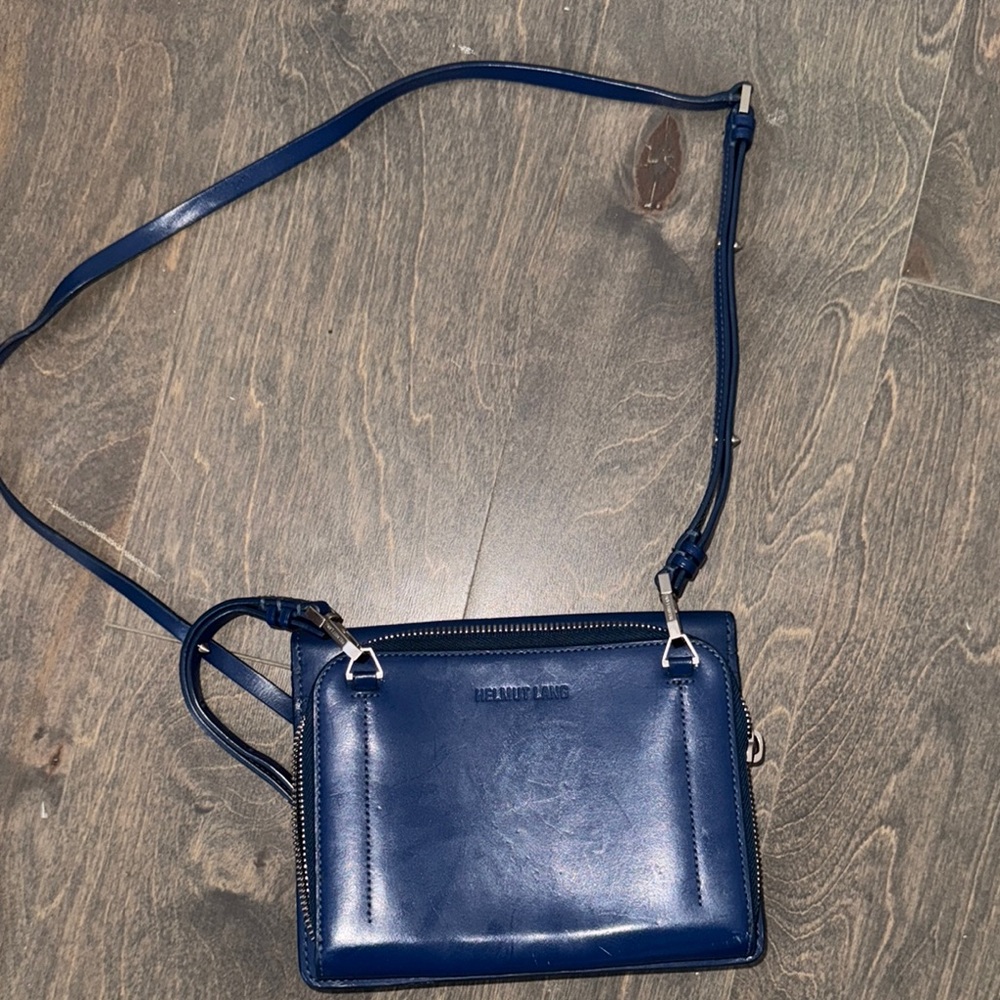 Helmut Lang Blue Crossbody Bag with Sleek Design